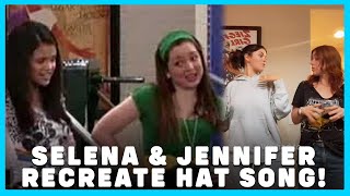 Selena Gomez &amp; Jennifer Stone Recreate Crazy Hat Dance From Wizards of Waverly Place!
