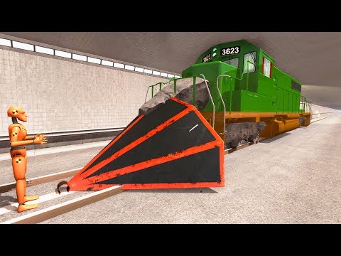 BeamNG Drive - EXTREME RAMPAGE - Train Accidents #13 - CrashTherapy