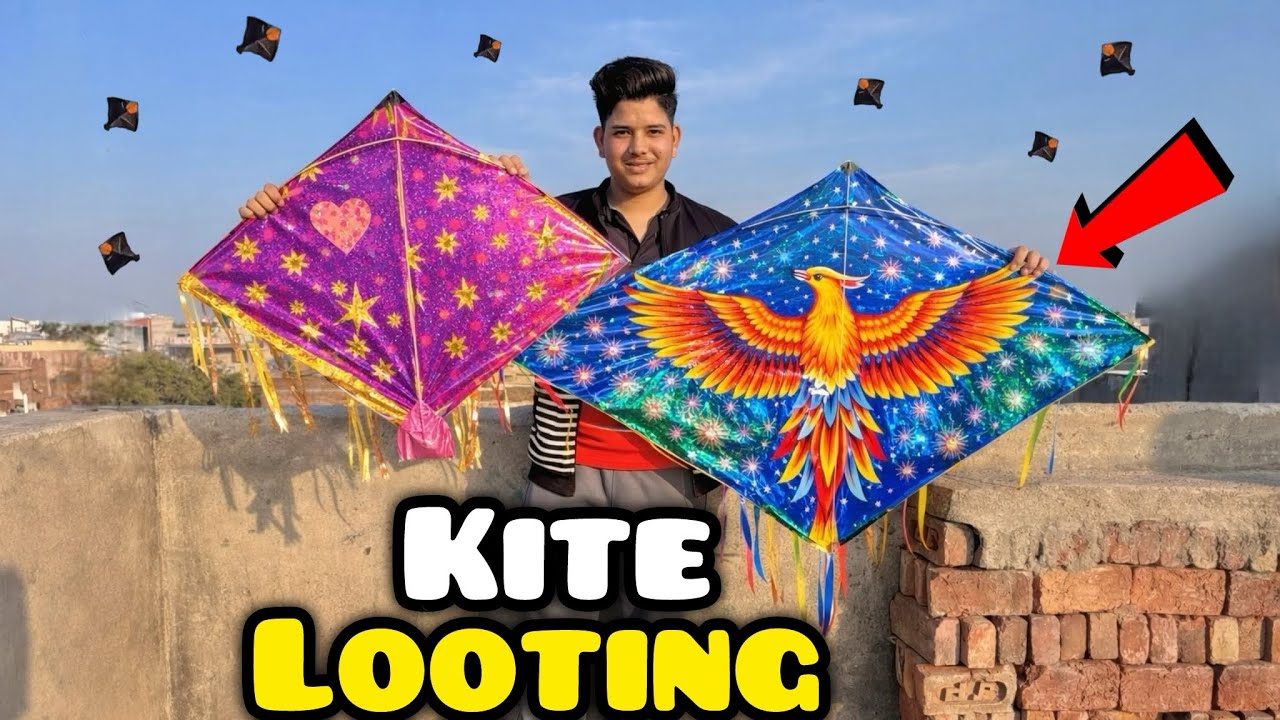 Kite looting maine bahut mast patang looti aaj bahut maje aaye