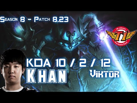 SKT T1 Khan VIKTOR vs RYZE Top - Patch 8.23 KR Ranked