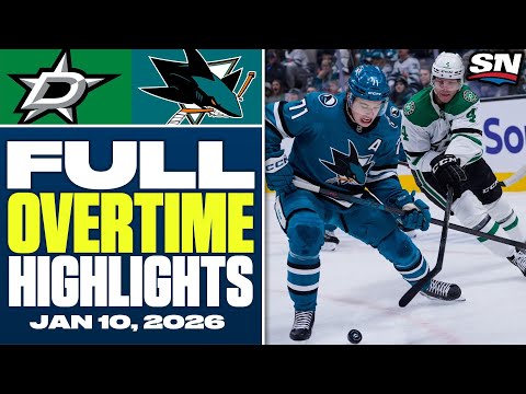 Dallas Stars at San Jose Sharks | FULL Overtime Highlights - January 10, 2026