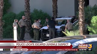Juvenile suspect re-arrested in Indio after escape