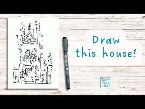 Whimsical House Drawing