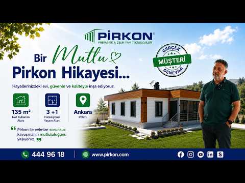 PİRKON | 135 m² 3+1 Hafif Çelik Ev Turu | Ankara Polatlı