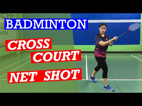 LEARN THE BADMINTON CROSSCOURT NET SHOT- Learn to perform this deceptive and elegant shot #badminton