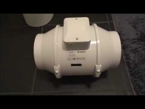 Stop steam in a bathroom by fitting a high powered inline fan extraction rate 552m3/h