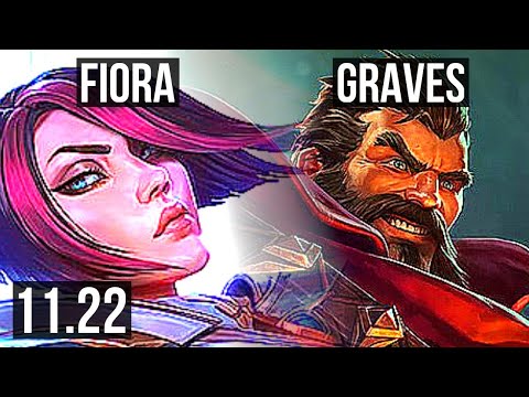 FIORA vs GRAVES (TOP) | 9/1/3, 7 solo kills, 700+ games, Legendary | KR Master | 11.22