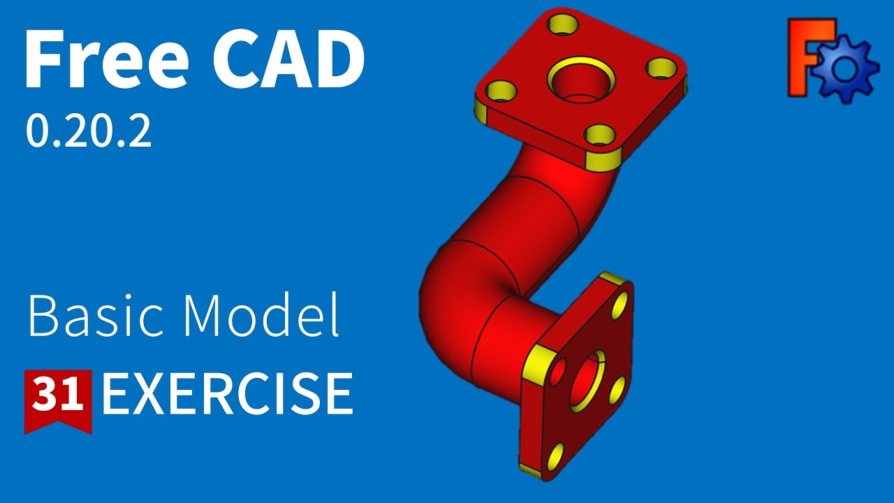 FreeCAD Tutorial for beginners,basic model exercise-31