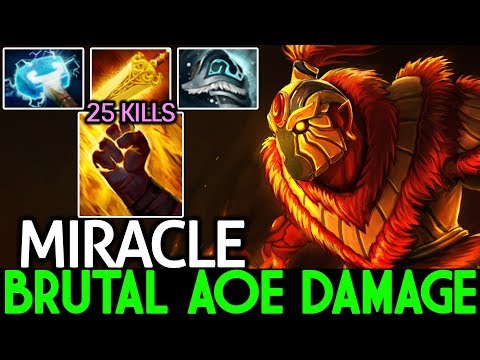 Miracle- [Ember Spirit] Brutal AOE Damage 25 Kills Pro Gameplay 7.22 Dota 2