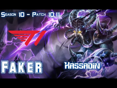 T1 Faker KASSADIN vs TWISTED FATE Mid - Patch 10.11 KR Ranked