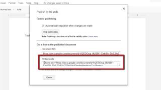 How to embed Google Docs into Blogger