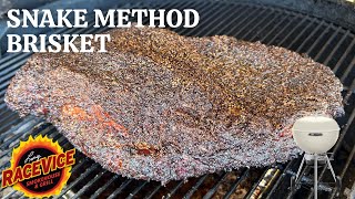 This Was The EASIEST Brisket Cook I Have Ever Done!!  Snake Method Brisket On The Weber Kettle!!