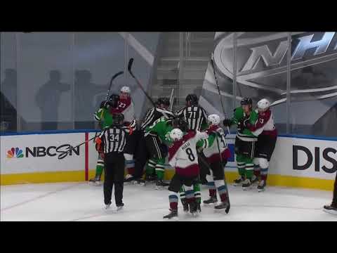 Dallas Stars Vs Colorado Avalanche End Of 2nd Period Scrum