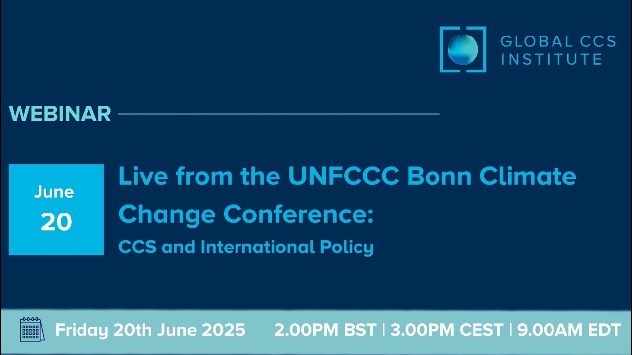 Live from the UNFCCC Bonn Climate Change Conference: CCS and International Policy