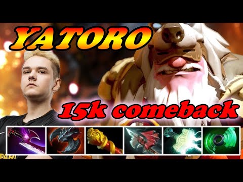 Yatoro Sniper ultra strong machine gun 15k comeback | YATORO Dota 2