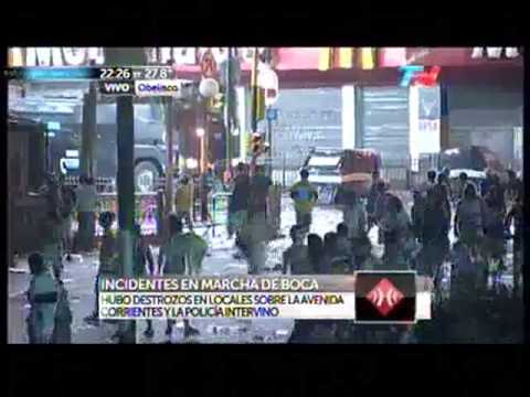 Graves incidentes en el 12-12-12 de Boca Jrs hubo saqueos y fuerte represión de la Policía