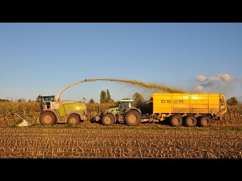Claas Jaguar 960 & 2x Fendt 936 & DEWA tridem - Loonw. HAVA - mais 2013
