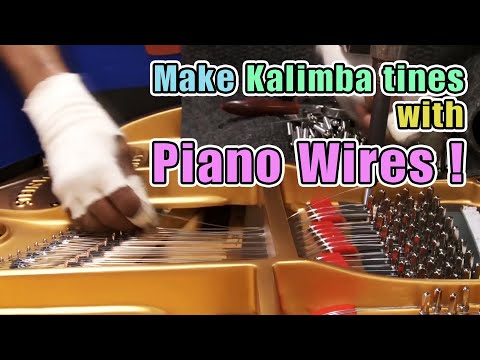 Make kalimba tines with Piano wires! how does it sound? || 피아노 줄로 철편을 만들어 보자[Mr.Kalimba 미스터 칼림바]
