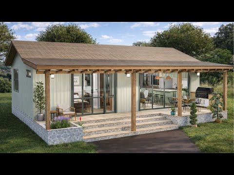 20×35 ft (6×10 m) 3-Bedroom Cottage House — Compact Family Home with Smart Layout