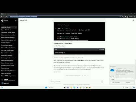 Return Integer Array From Python To C