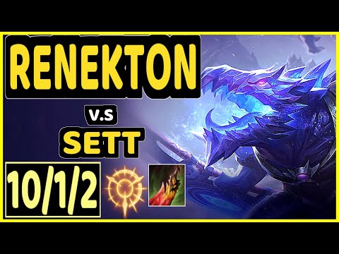 SOLORENEKTONONLY (RENEKTON) vs SETT - 10/1/2 KDA TOP GAMEPLAY - NA Ranked DIAMOND