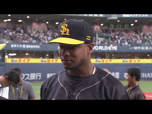 ホークス・ミランダ投手ヒーローインタビュー 2018/8/18 Bs-H