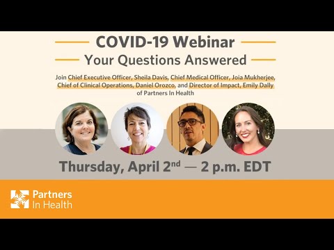 PIH Stop COVID Webinar - April 2nd, 2020