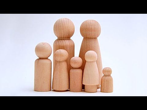 How to make Wooden Peg Dolls. DIY