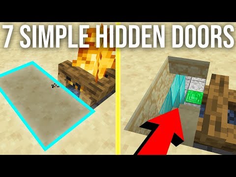 OMGcraft - Minecraft Tips & Tutorials! - 7 Simple Hidden Doors to Build in Survival Minecraft 1.14.4