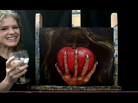 Trick or Treat Learn to Paint THE OFFERING with Acrylics - Paint & Sip at Home - Step by Step Lesson