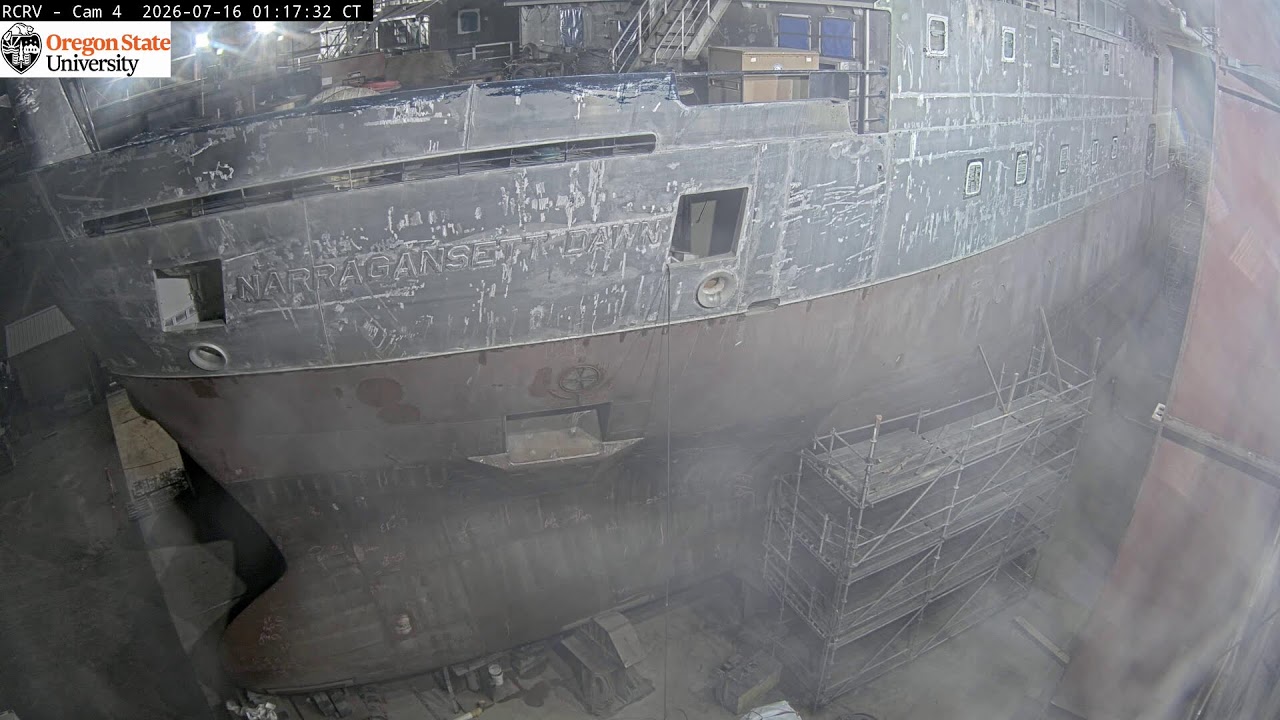 Live webcam view of Research Vessel Under Construction