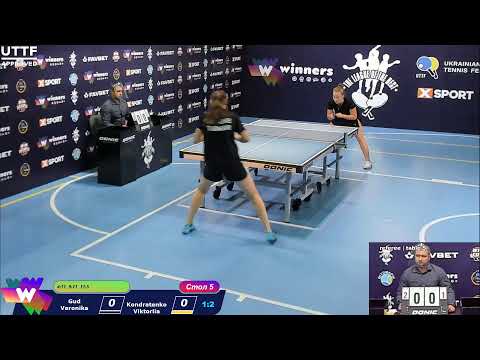 Gud Veronika : Kondratenko Viktoriia. League of Best Table Tennis 5 22:05 03.10.2020