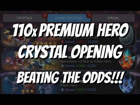 110x Premium Hero Crystal Opening - Marvel Contest of Champions