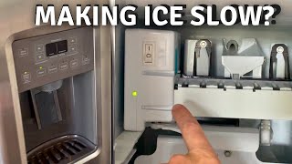 GE Refrigerator Ice Maker Making Ice Slowly, Easy Fix