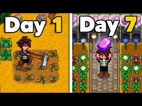Stardew Valley, But I Only Have SEVEN In-Game Days.