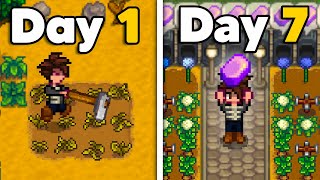 Stardew Valley, But I Only Have SEVEN In-Game Days.