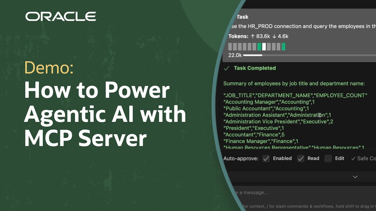 Model Context Protocol Server for Oracle AI Database: Demo