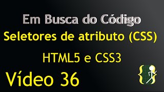 Seletores de atributos no CSS [input parte 03]. HTML5 CSS3 aula 36