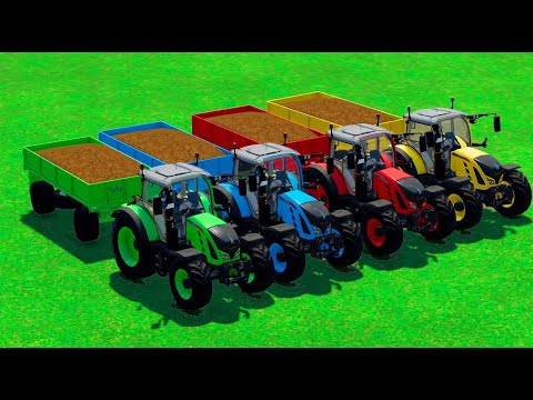 LOAD AND TRANSPORT STONES WITH COLORED MINER TRUCKS💲Farming Simulator 22