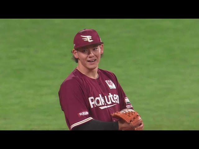 【7回裏】守備でも魅せた!! イーグルス・伊藤裕季也 三遊間に飛んだ打球をダイビングキャッチ!!  2023年3月30日 北海道日本ハムファイターズ 対 東北楽天ゴールデンイーグルス