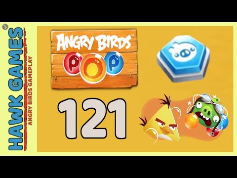 Angry Birds Stella POP Bubble Shooter Level 121 - Walkthrough, No Boosters