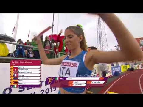EC U20: Women's 4x100m Final // Borås 2019