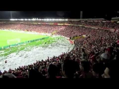 "SANTA FE vs Gremio // LA FIESTA DE TODOS!" Barra: La Guardia Albi Roja Sur • Club: Independiente Santa Fe