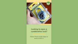 How To Open a Combination Lock
