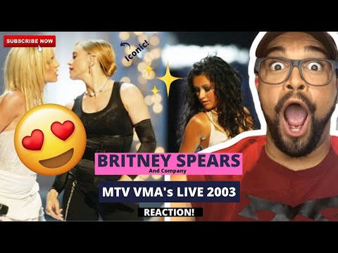 BRITNEY SPEARS CHRISTINA AGUILERA MISSY ELLIOTT & MADONNA MTV VMAS 2003 MEDLEY REACTION!