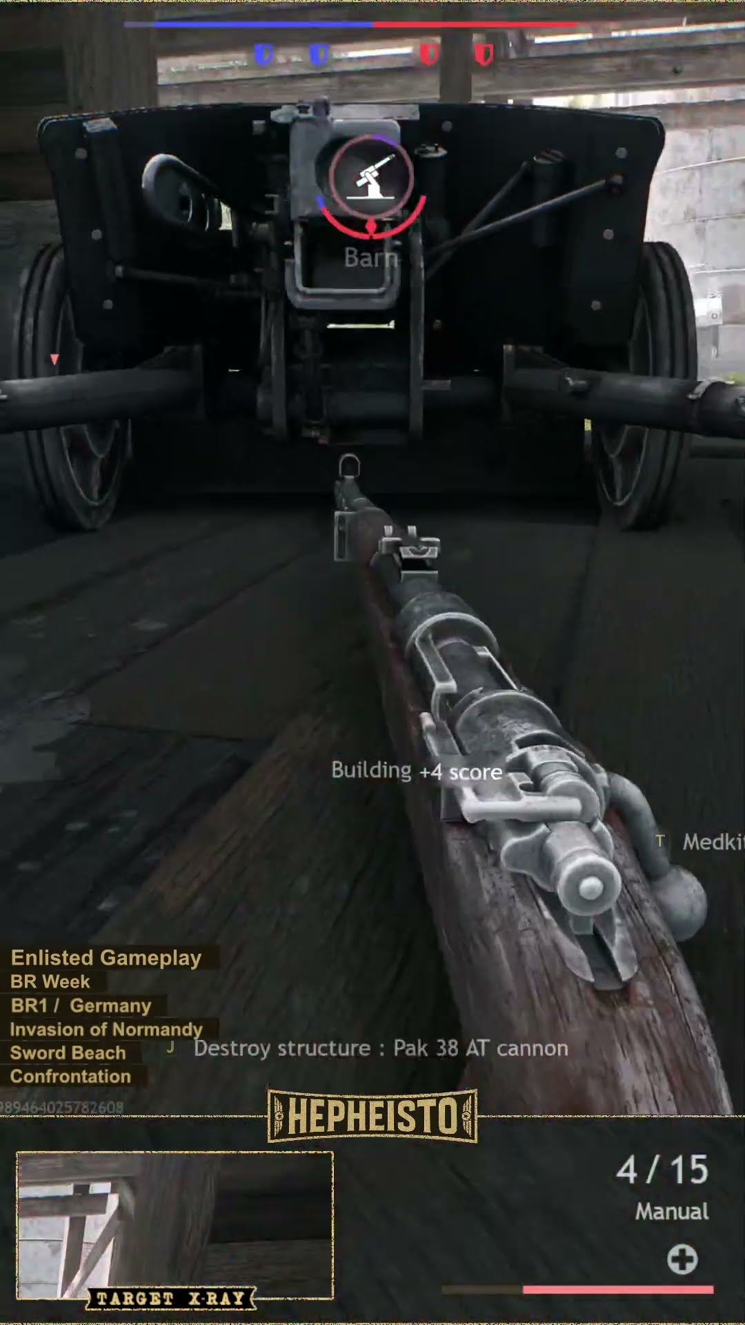 Engineer build AT Cannon and eliminates Tank Daimler Mk II with 50mm PaK Cannon