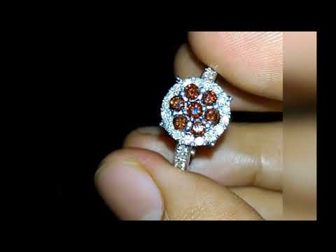 white gold diamond orange
