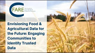 Envisioning Food and Agricultural Data for the Future