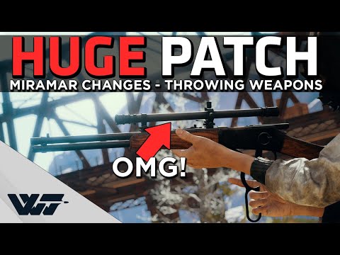 AMAZING NEW PATCH - Miramar update, Scoped Win94, Throwing weapons, AND MORE - PUBG