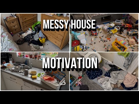 MESSY HOUSE CLEANING MOTIVATION: Tidy your messy house with me 